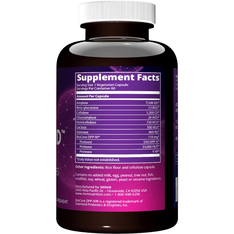 Gluten Aid Digestive Enzymes (60 Vegetarian Capsules) - MRM Nutrition