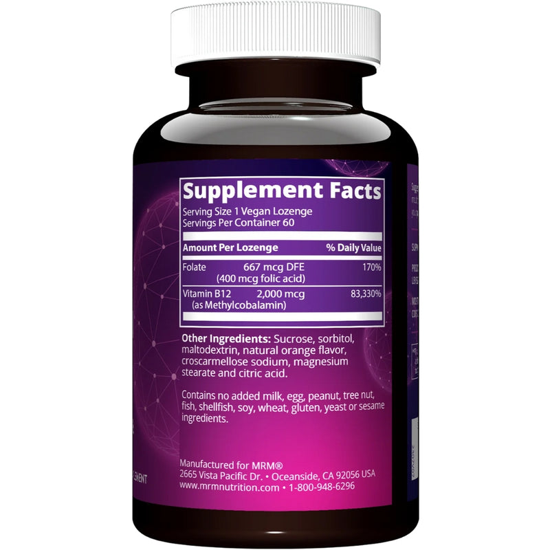 Vitamin B12 Methylcobalamin (60 Vegan Lozenges) - MRM Nutrition